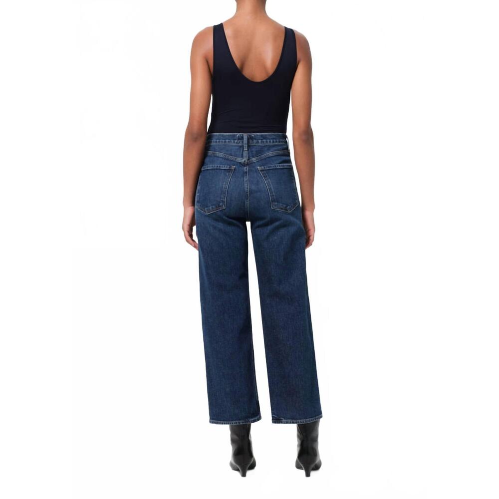 NEW AGOLDE ren high-rise waist and wide leg jean in echo - Picture 3 of 6